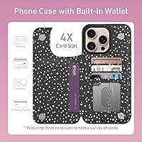 Vista 214 de LETO para iPhone 15 Pro Funda tipo cartera - Tapa tipo folio con patada - Diseños de moda - Tarjetero - Funda protectora para mujeres y niñas - 6.1