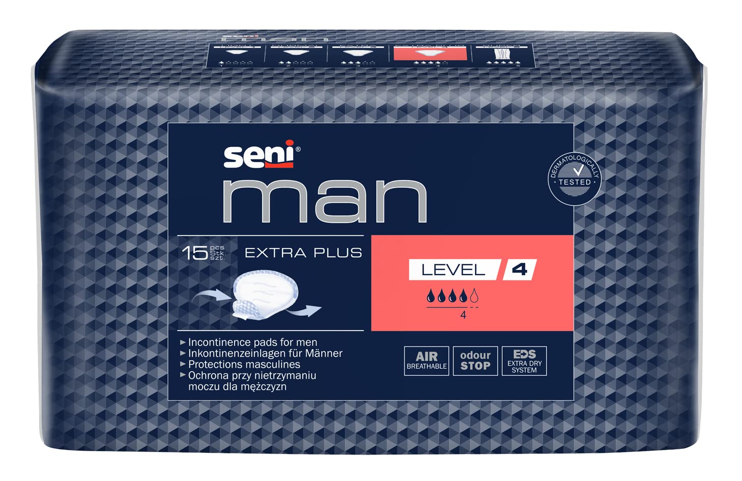 Seni Man Extra Plus, Level 4 - bei Inkontinenz, Blasenschwäche und Hardrang beim Mann