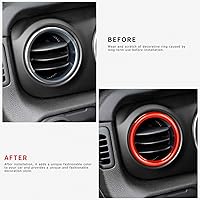 Vista 3 de auovo - Anillo para salida de aire acondicionado interior, molduras para adorno de salida de aire acondicionado del tablero, cubierta de aluminio