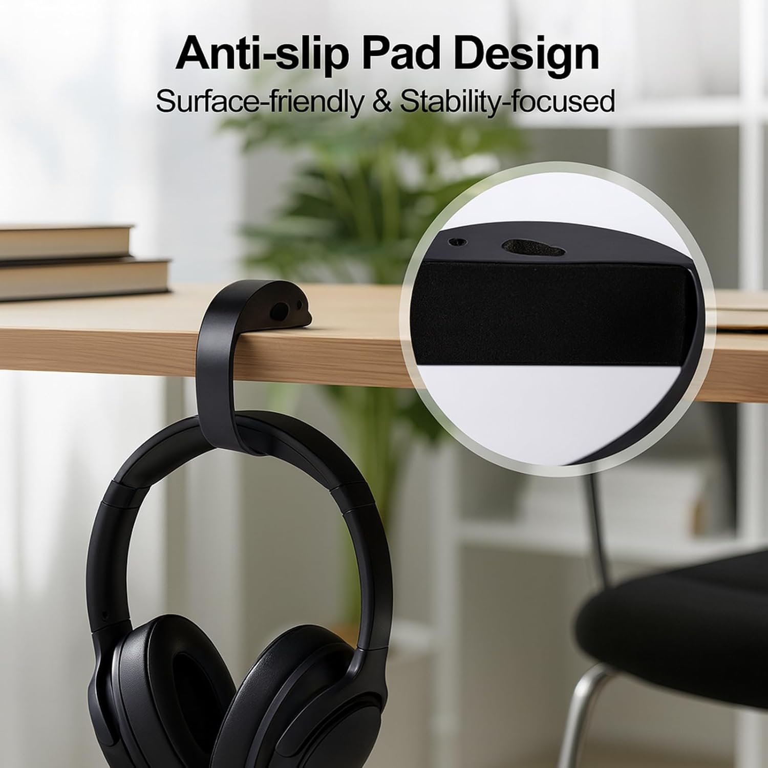 2 PCS Purse Hook for Table Heavy Duty, Bag Hanger for Table, Classroom, Office, Travel, Multi-Use Portable Bag Hook for Desk, Headphone, Key, Backpack, Office Table Accessories - Image 4