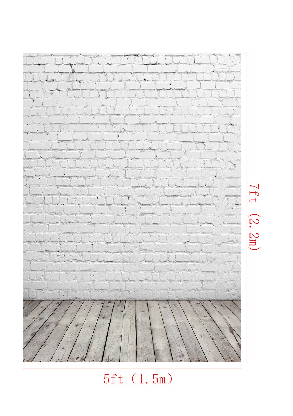 5x7ft Photography Background White Brick Wall Wood Floor Theme Backdrops Photo Studio Backdrop Props C3b0227a A323 4a1b 8b41 2e1357f6c17a 1.d313201b58c18c0f517aa05b3b45d5ba - View #4