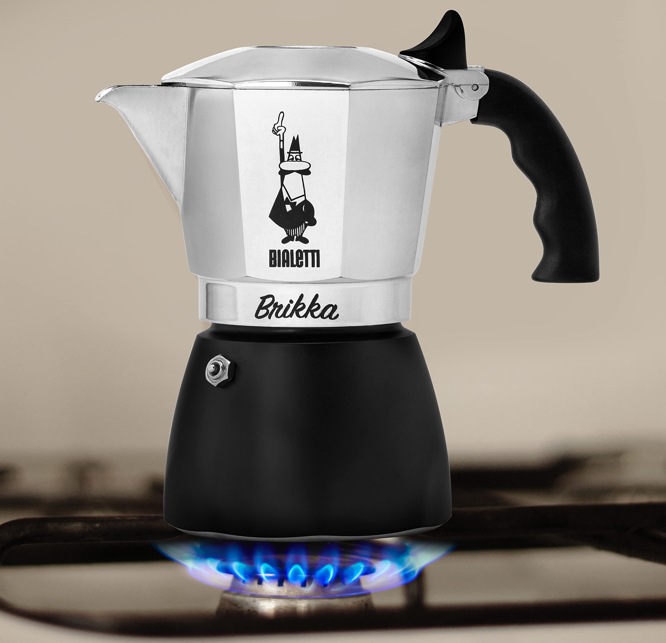 Bialetti New Brikka, Moka Pot, the Only Stovetop Coffee Maker Capable