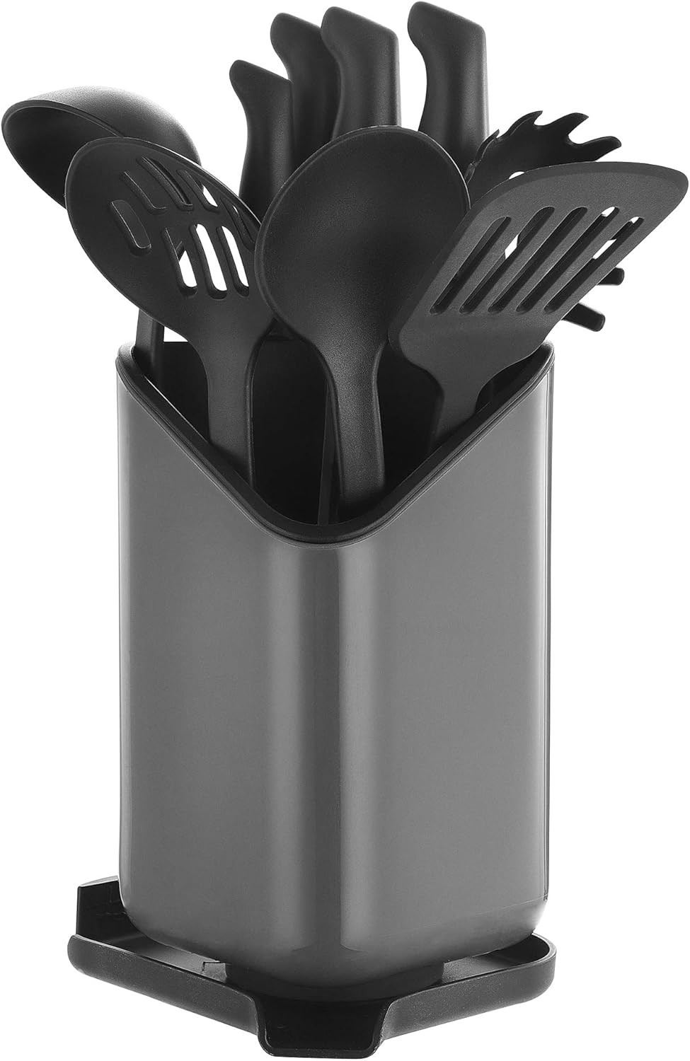 CHASUNG Extra Large and Gray Utensil Holder for Countertop