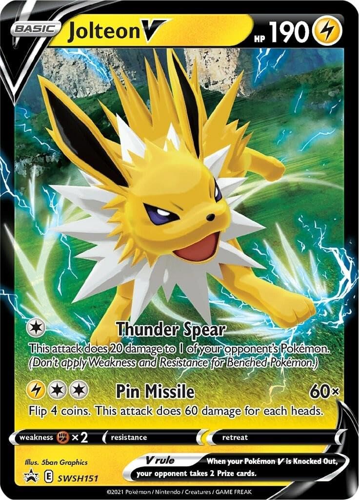 Pokemon - Jolteon V SWSH151- Black Star Promo – Foil Single Card