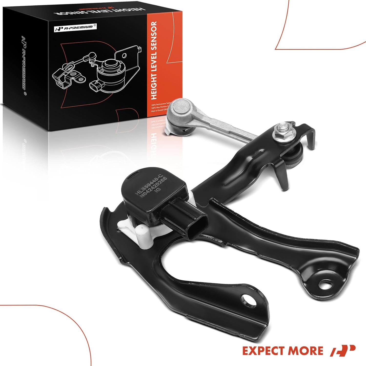 A-Premium Ride Height Level Sensor Compatible with Acura MDX 2006-2012, ZDX 2010-2012, Rear Left Driver Side, Replace# 33196STXA01