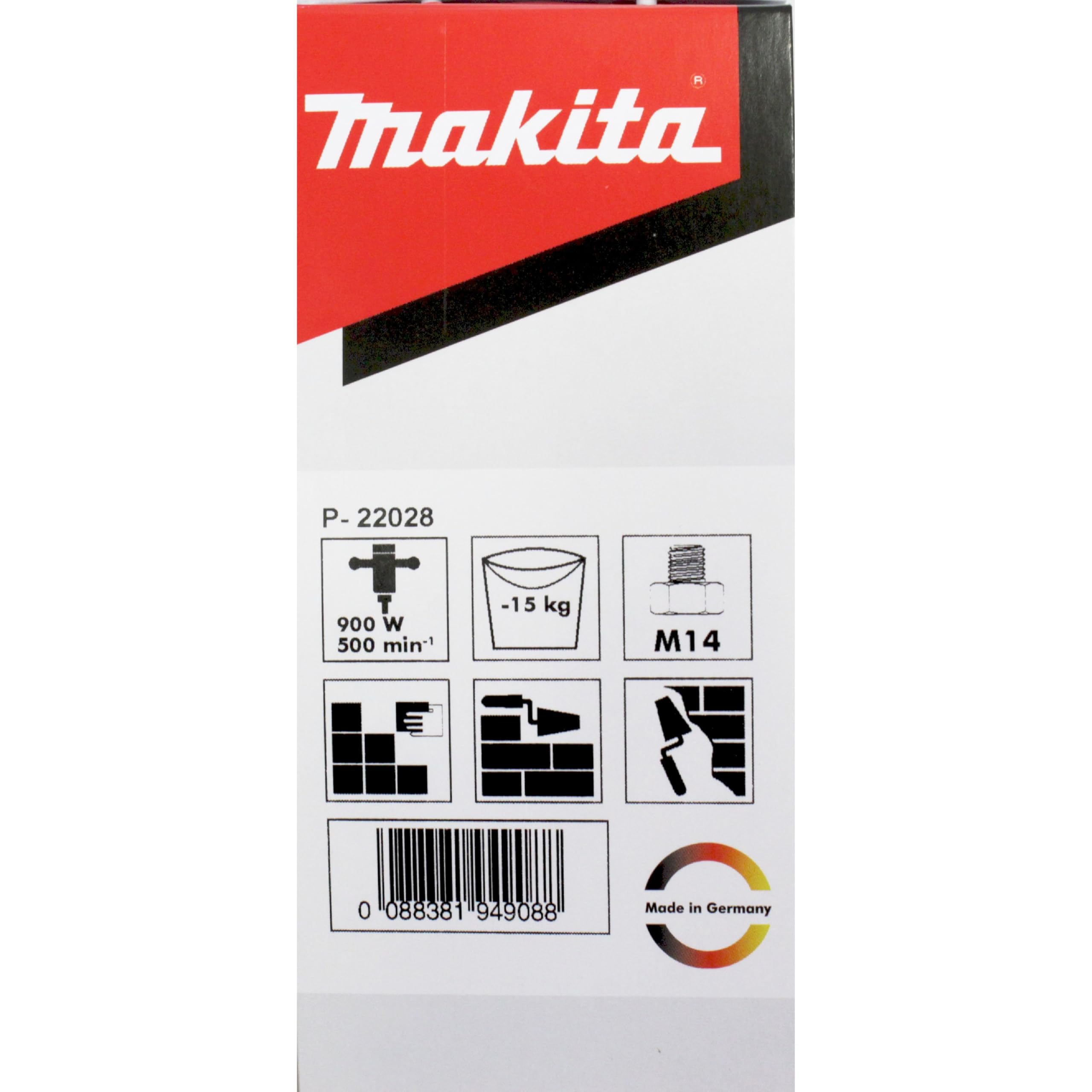 Makita Rührer WK100 M14 mit Schutzring, P-22028