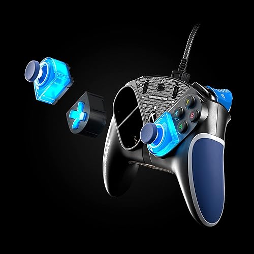 Vista 12 de ThrustMaster ESWAP X LED ORANGE CRYSTAL PACK, Pack of 7 Backlit Orange Modules, NXG Mini-Sticks, Hot-Swap Feature, Compatible with ESWAP X PRO