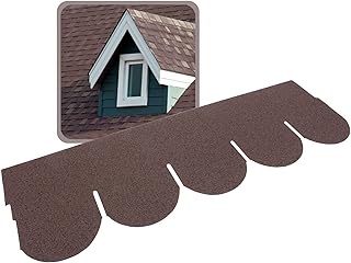 DAPRONA 20x Bitumen Dachschindeln Biberschwanz Braun 1 m x 32 cm - 2,6 m² selbstklebend mit Glasvlieseinlage - wetterfest & UV-beständig für Gartenhaus, Carport, Garage, Pavillon