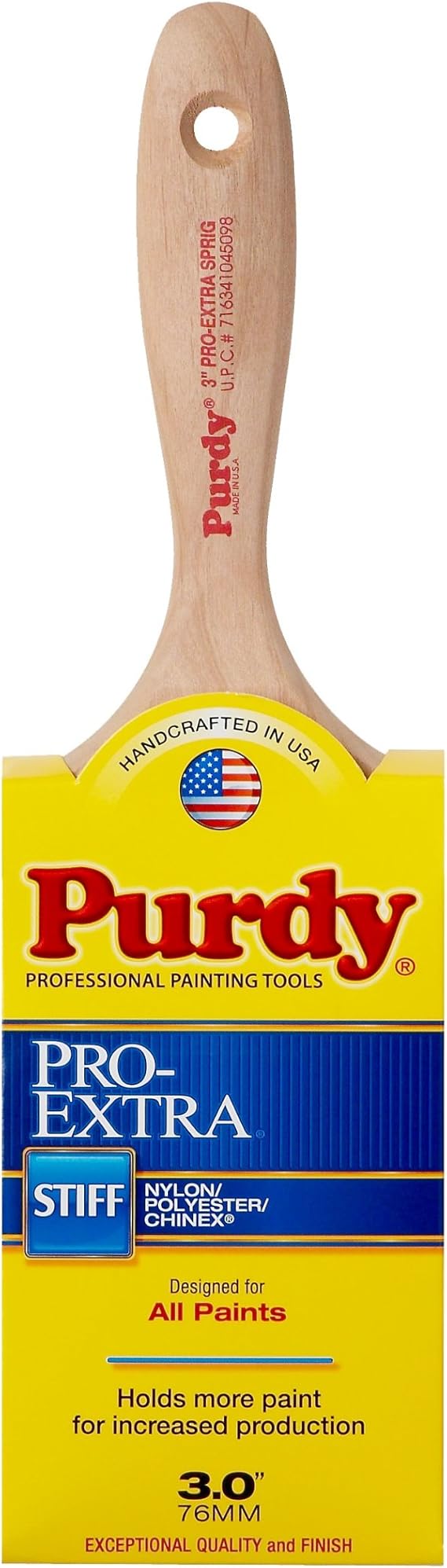 3 Purdy 144380730 ProExtra Glide Angled Sash Paint Brush, Tynex Chinex & Orel" Purdy Paint