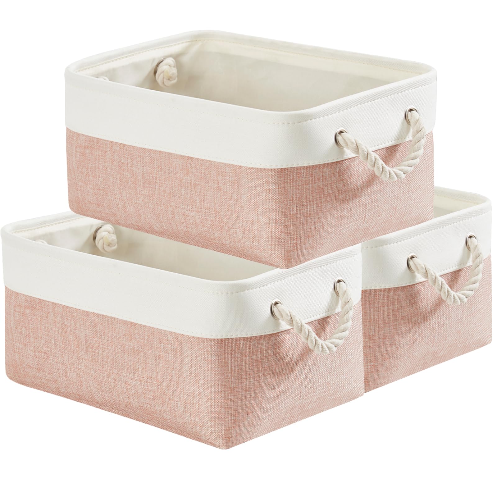 Mangata Soft Fabric Storage Boxes, Multi-Size, Rectangular Container Baskets for Shelf Wardrobe, Toys and Clothes