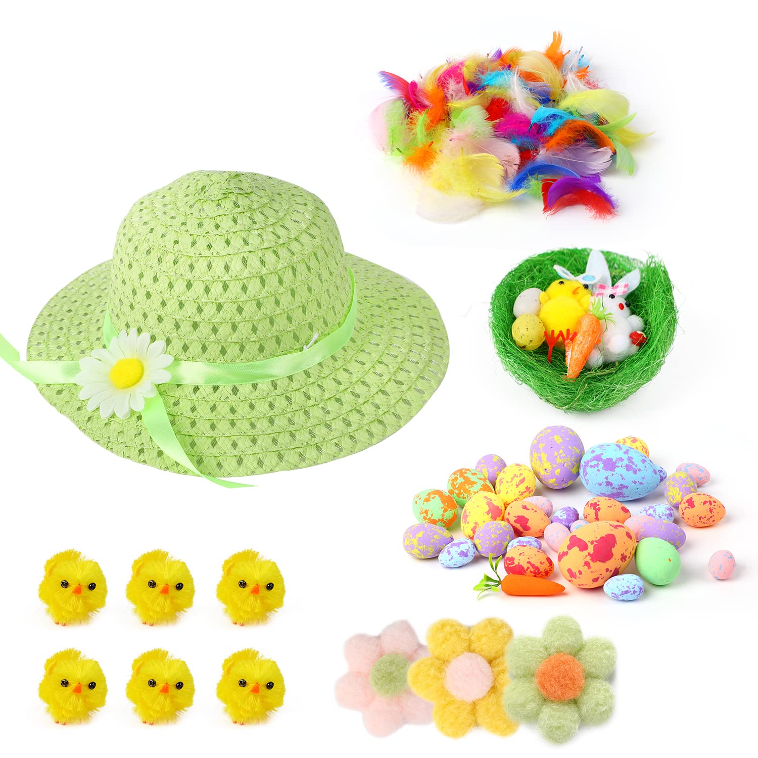 Cappello Pasquale Per Bambini In Tessuto Non Tessuto, Leggero E Carino, Perfetto Per Caccia Alle Uova E Feste Di Carnevale