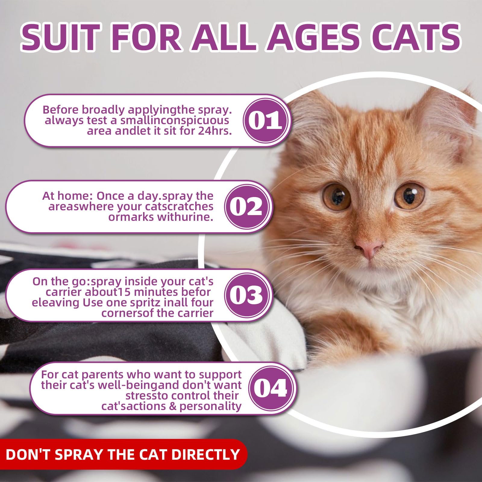 KODASNY Cat Calming Pheromone Spray Kit Feline Calm Pheromones Vet Recommended Drug-Free Anxiety Relief for Multi-Cat Homes,Stops Scratching & Urine Marking,60-Day Supply | Drug-Free (2) - image 6