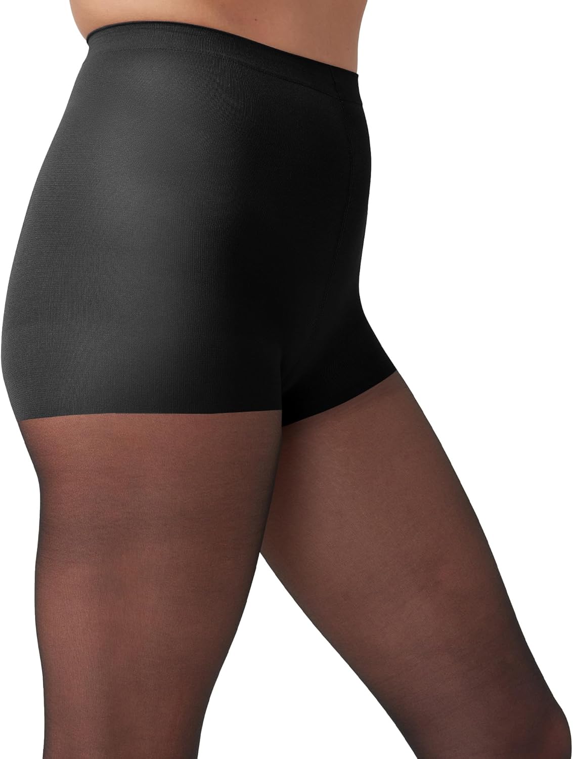 HUE Women's Sheer Control Top Tights Supersoft Lightweight Pantyhose - Image 2
