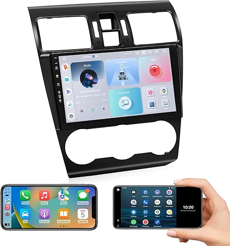Roadanvi 9 "Android 12 Radio de coche para Subaru Forester 4 Impreza WRX 2012-2015 Carplay Android Auto Bluetooth estéreo 1280x720 QLED unidad