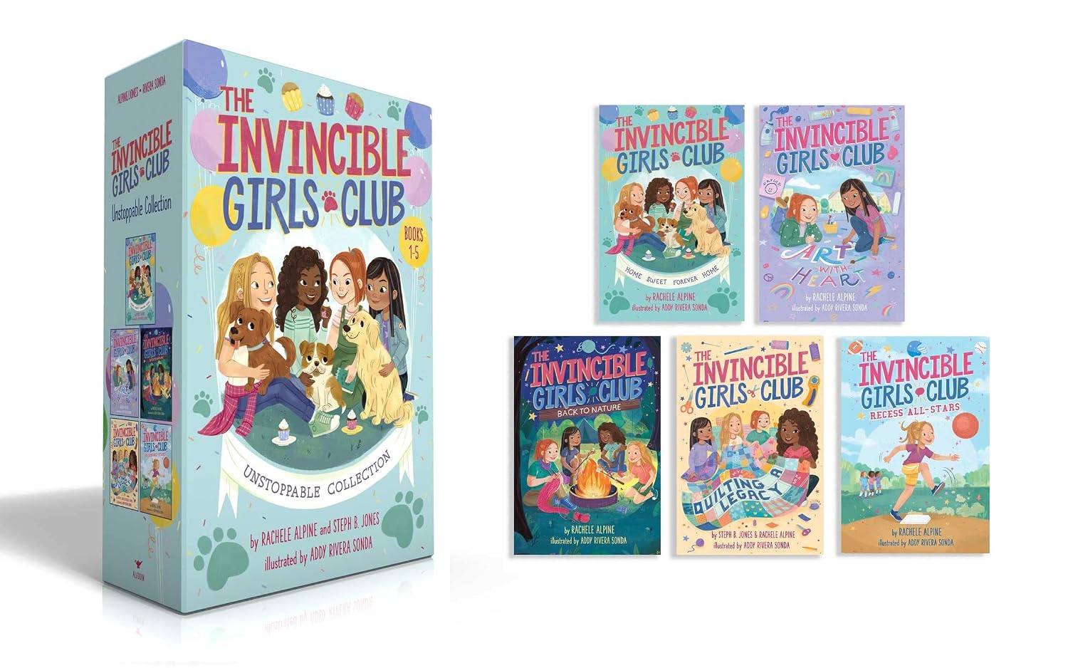 The Invincible Girls Club Unstoppable Collection (Boxed Set): Home Sweet Forever Home; Art with Heart; Back to Nature; Quilting a Legacy; Recess All-Stars