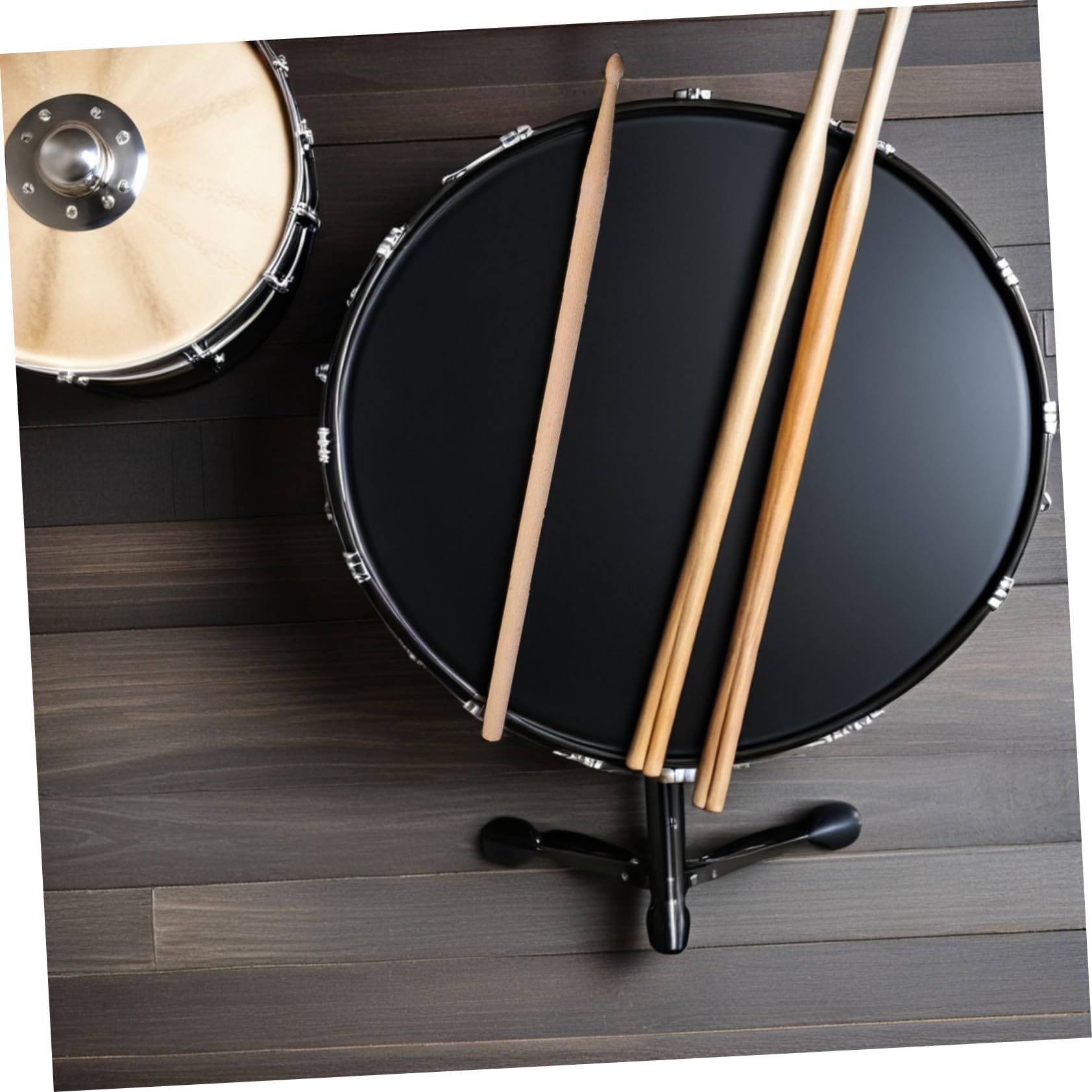 2 Sätze Ahornholz Drumsticks mit Samtigem Schutzbeutel Robuste Percussion Sticks für Anfänger Langlebige Rhythmussticks für Schule und Vorschule Naturbelassenes Holz Schwarz