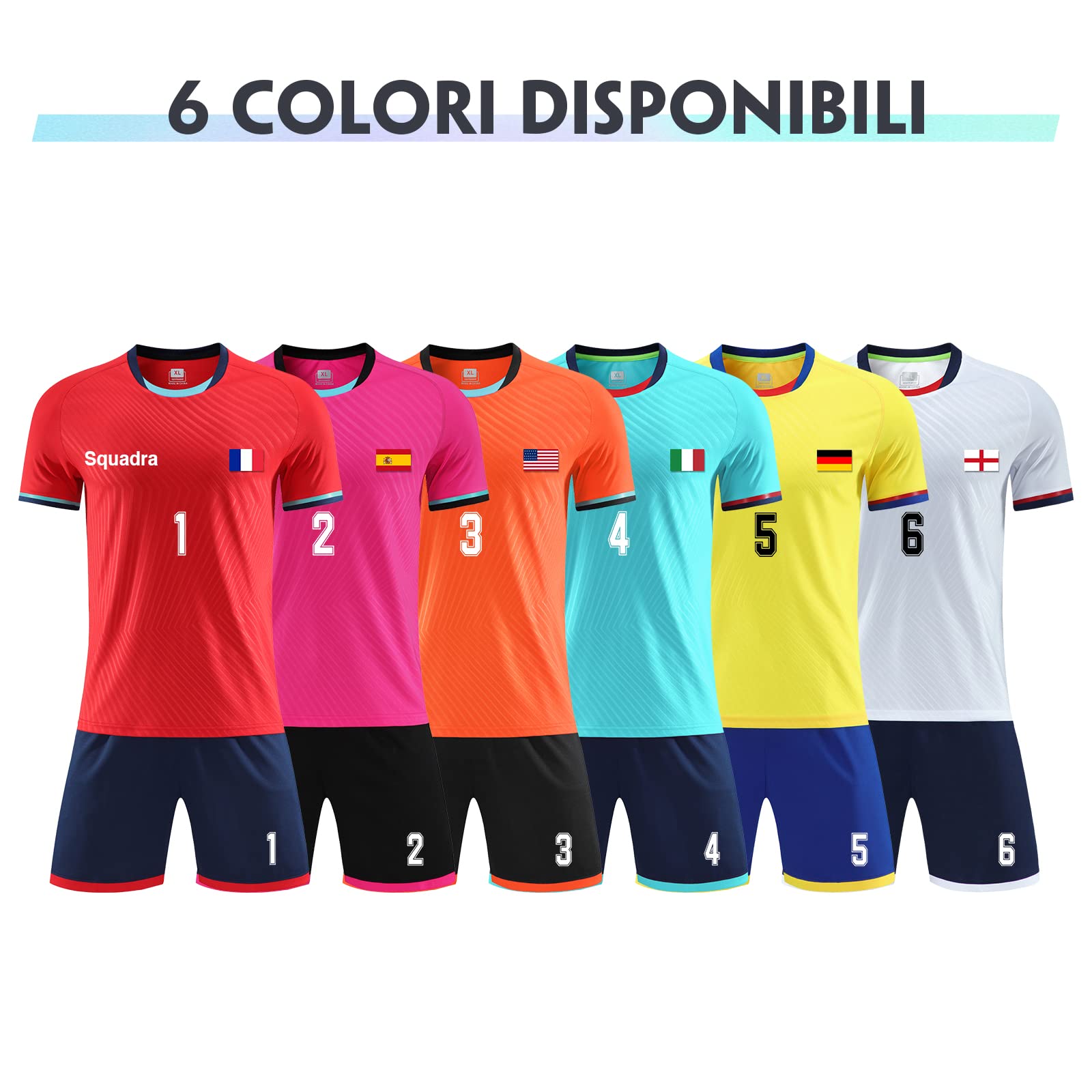 LAIFU Magliette Personalizzate da Uomo e da Bambino Magliette da Calcio Personalizzate con Logo con Nome e Numero a Piacere