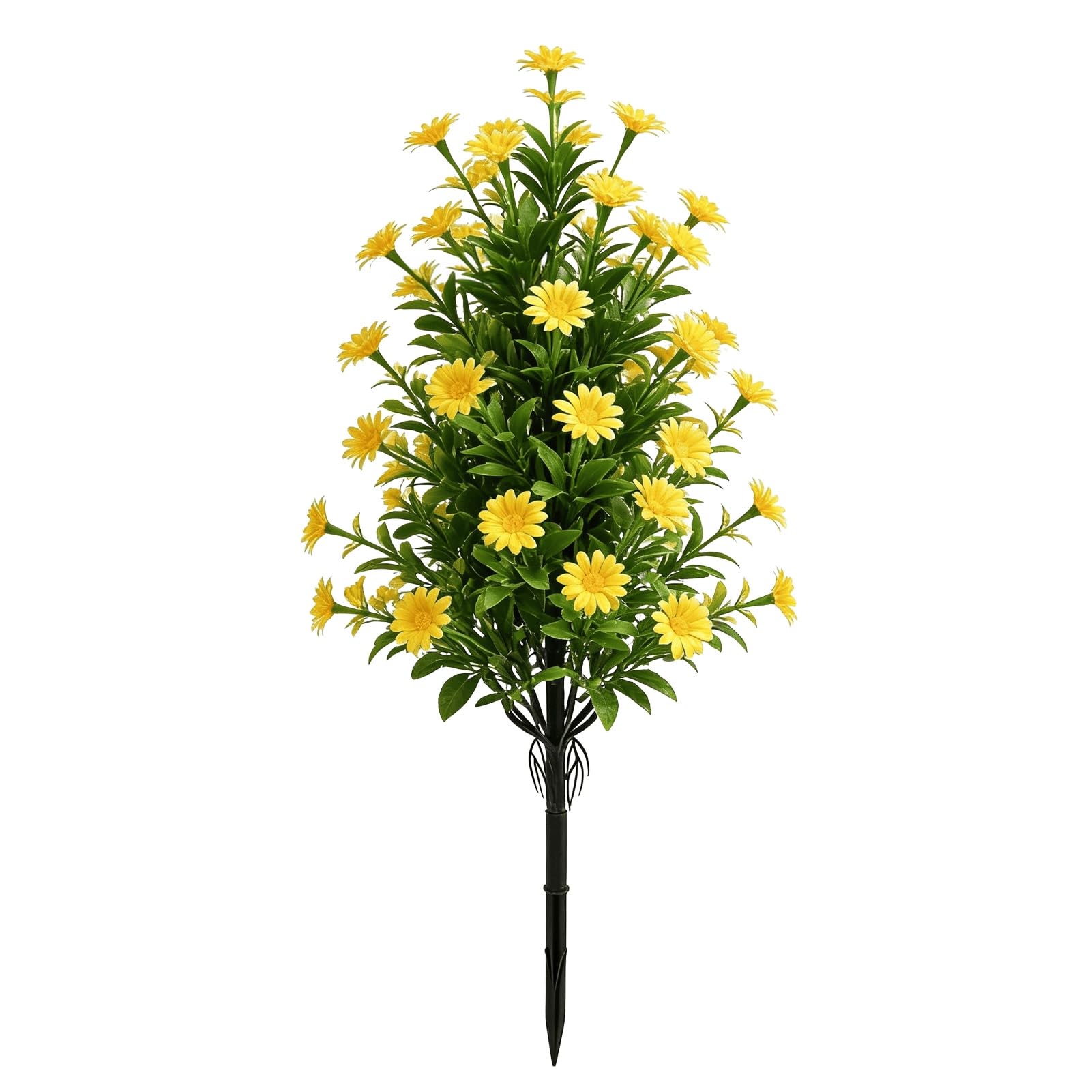 Artificial Flower with Ground Outdoor Faux Wildflower Bushes UV Resistant Fake Topiary Bouquet for Home Garden Yard Patio
