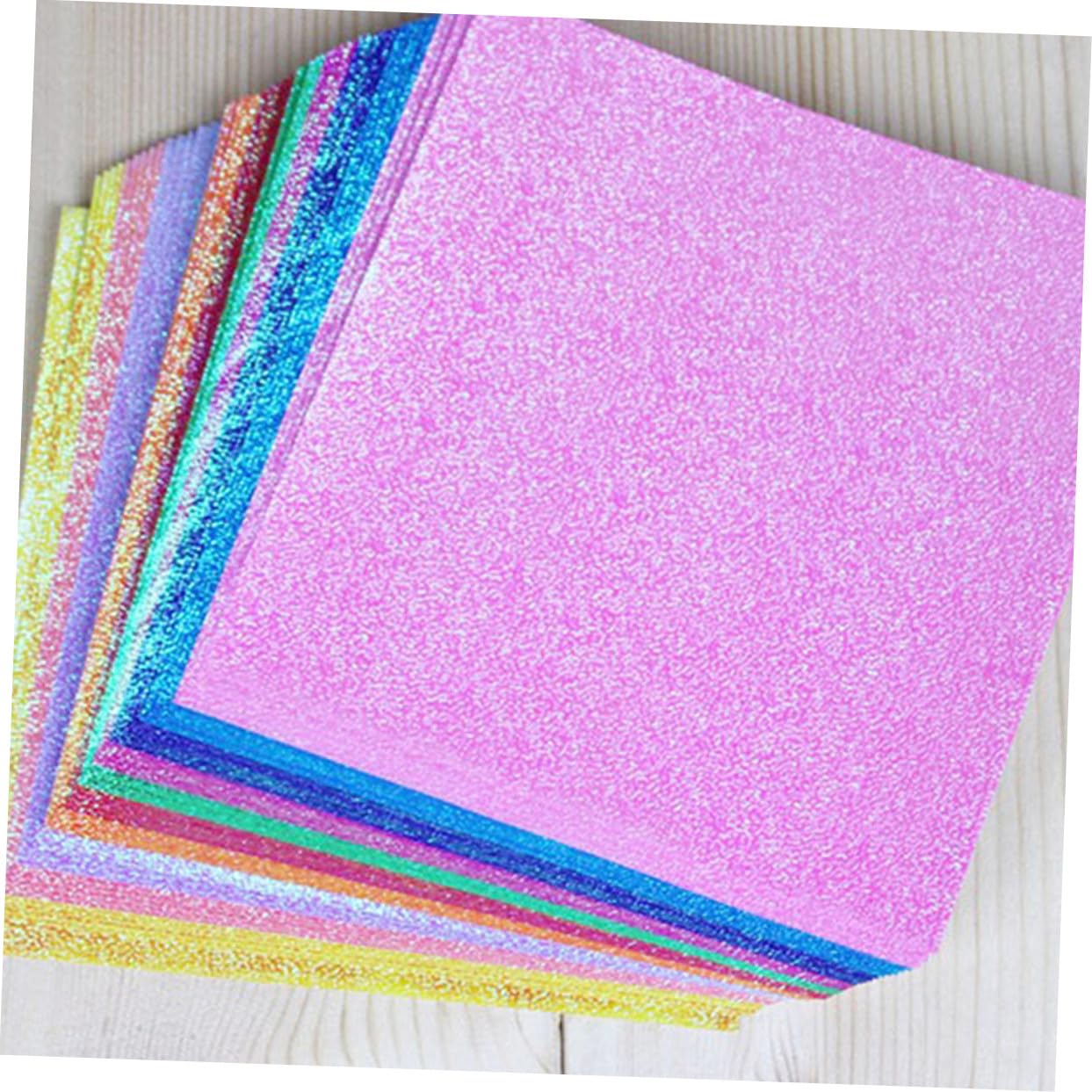 100 Stück Bastelpapier Perlmuttfarbenes Origami Papier Glänzend DIY Handgemachtes Papier für Kunsthandwerk Scrapbooking Geschenkideen Zufällige Farbe Zufällige Farbe