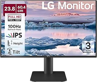 LG 27MS550-B 68.6 cm (27 Inch) FHD (1920x1080) IPS PC Monitor with 100Hz, 5ms (GtG), Flicker Safe & Reader Mode, 2xSpeakers, 2xHDMI, Tilt/Height Adjustable, 3-Side Virtually Borderless Design (Black)