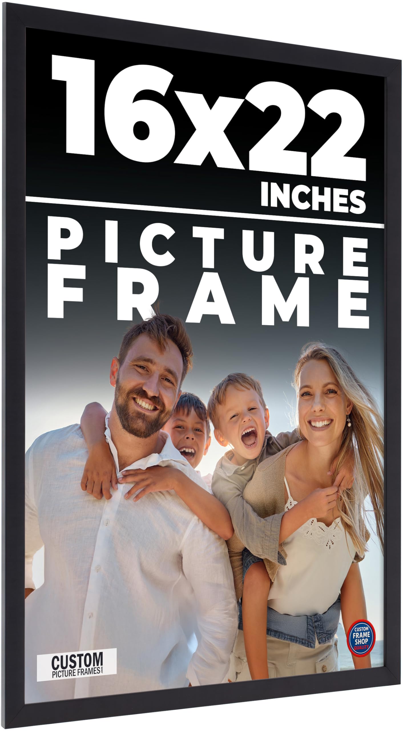Amazon.com - 16x22 Frame Black Real Wood Picture Frame Width 0.75