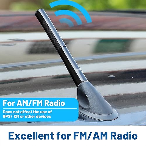 Miniatura 2 de Anina Antena de fibra de carbono de 4.7 pulgadas para Nissan Pathfinder Rogue 350Z 370Z Murano AM FM Radio Stubby 1998-2022 Mástil aéreo para