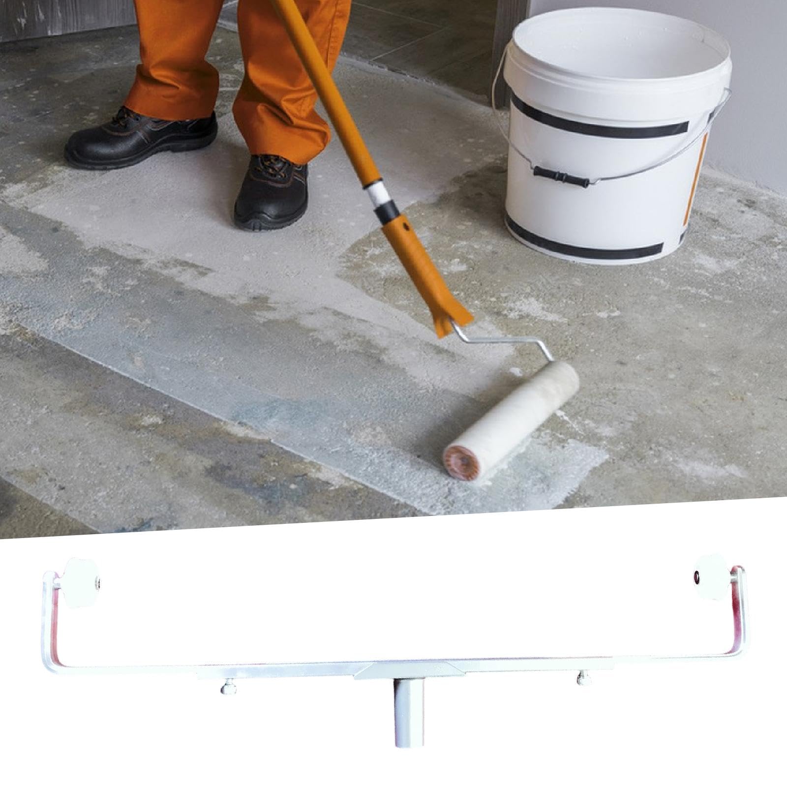 Telaio per Rullo Da Pittura in Alluminio, Supporto Regolabile per La Pittura di Pavimenti, Design Telescopico Compatto, Adatto per Progetti Fai Da Te, Testa Filettata