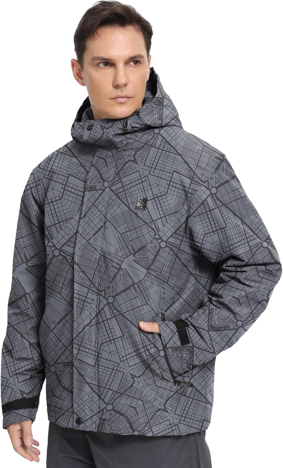 Men's Winter Ski Jacket Water Resistant Warm Snow Coat Windproof Insulated Snowboard Rain Jackets with Hood - Image 2