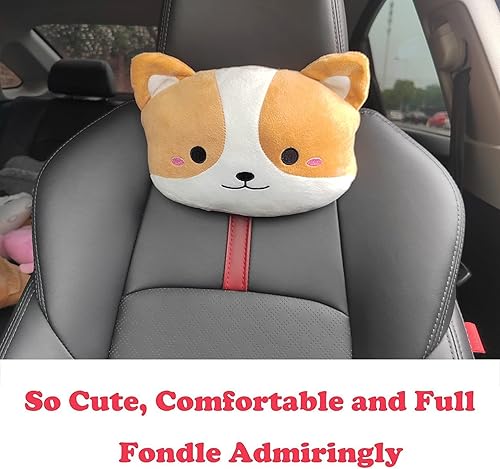 Vista 46 de Sexysamba Almohada para reposacabezas de automóvil, almohada de cuello de dibujos animados para automóvil, cómoda y suave para asiento de automóvil