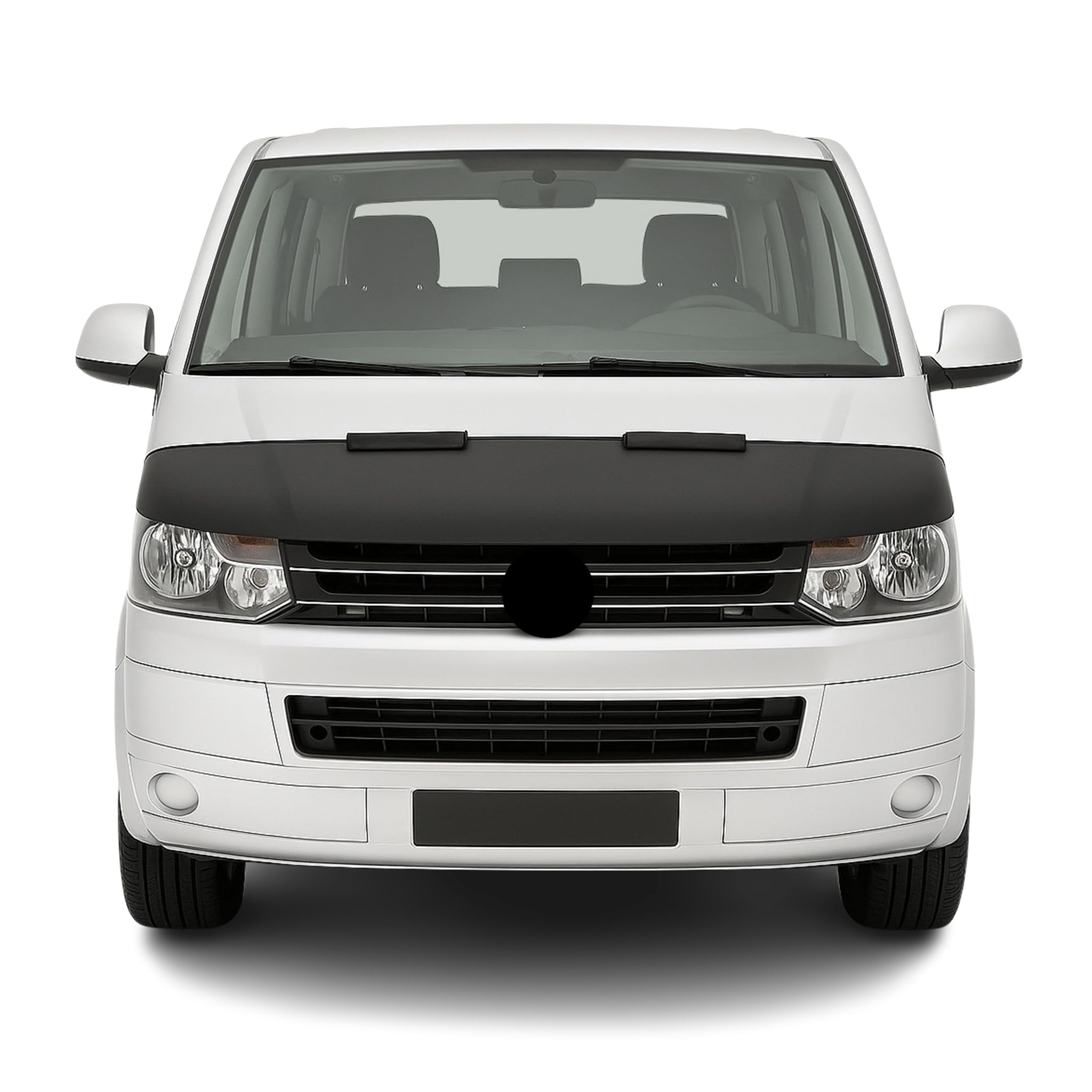 Protège Capot compatible avec VW Transporter Multivan Caravelle T5 2010 à 2015, Bra de Capot Protection, Noir
