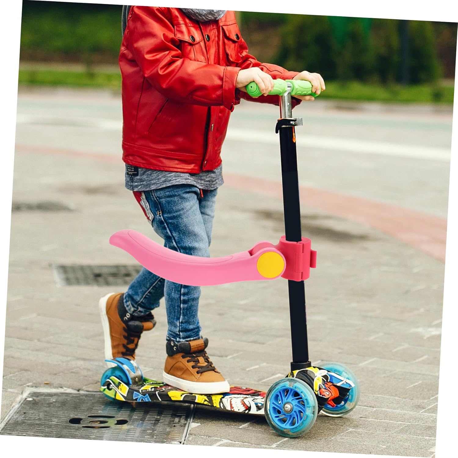 Foldable Scooter Seat for Boys and Girls Portable Waterproof Saddle Anti-Slip Soft Cushion Adjustable Accessory for Toddler Electric Scooters