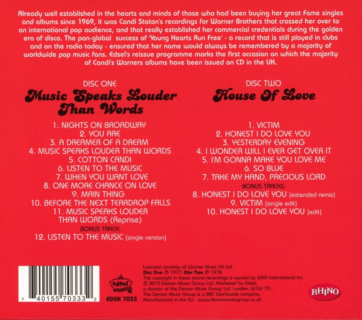 Music Speaks Louder Than Words & House Of Love