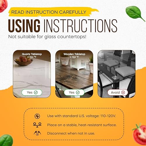 Miniatura 7 de Tapete de calentamiento de alimentos con temperatura de 10 niveles, almohadilla térmica de silicona plegable para bufé, encimera, cocina y