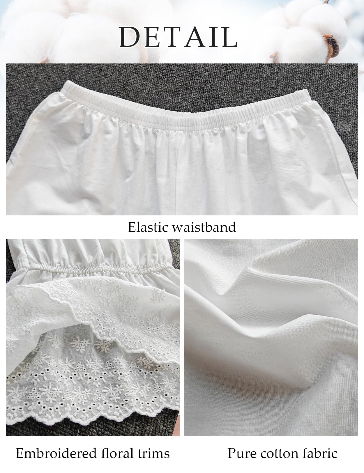 BEAUTELICATE Pantaloni Vittoriano Cotone Donne Mutande Sottoveste Bloomers Pizzo Vintage Gotico Culotte Lunga Avorio