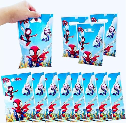 30 bolsas de regalo de fiesta de Spide con sus increíbles amigos, bolsas de regalo para fiestas temáticas de superhéroes
