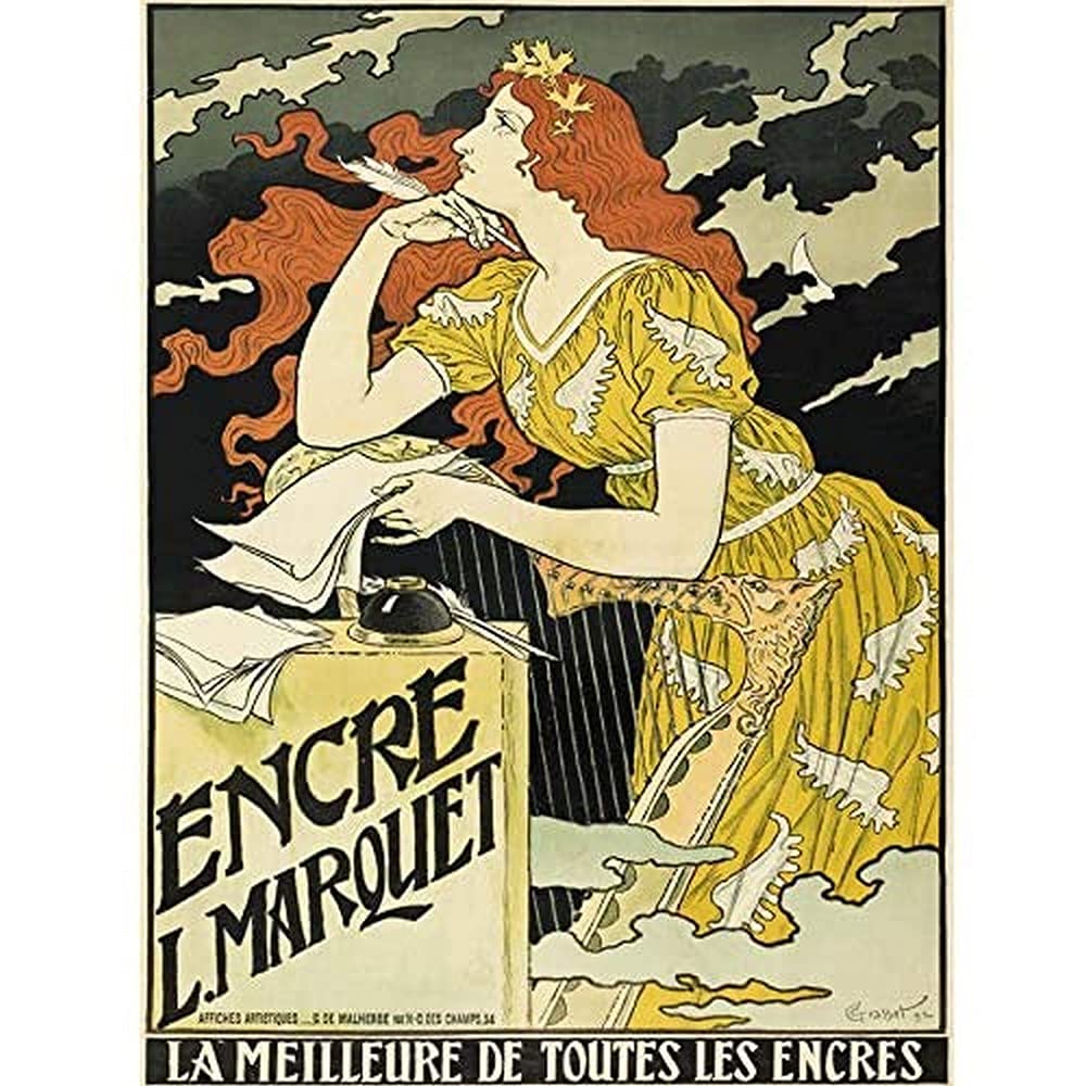 Grasset Marquet Ink Nouveau Werbung Kunstdruck Leinwand Premium Wanddekoration Poster Wandbild