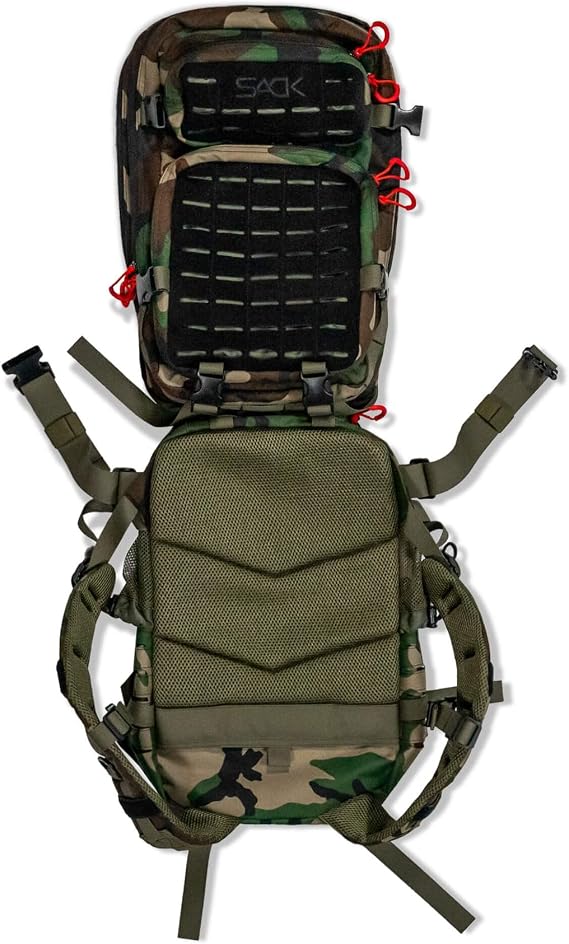 Combat Iron 35L Military Tactical Gym Backpack - Woodland BDU Camo