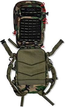 Combat Iron 35L Military Tactical Gym Backpack - Woodland BDU Camo