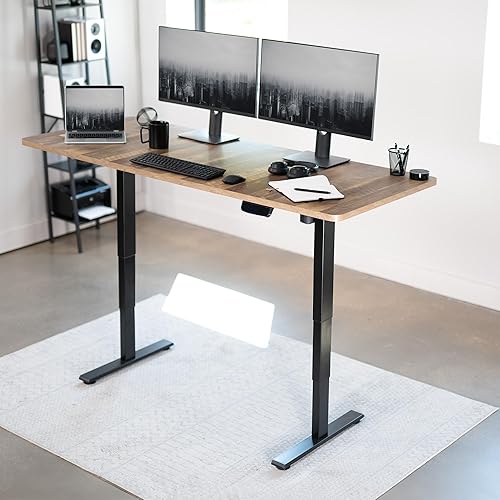 Vista 38 de VIVO DESK-TOP72-30D - Mesa universal de 71 x 30 pulgadas para marcos de escritorio estándar y sentados a pie, altura ajustable para el hogar