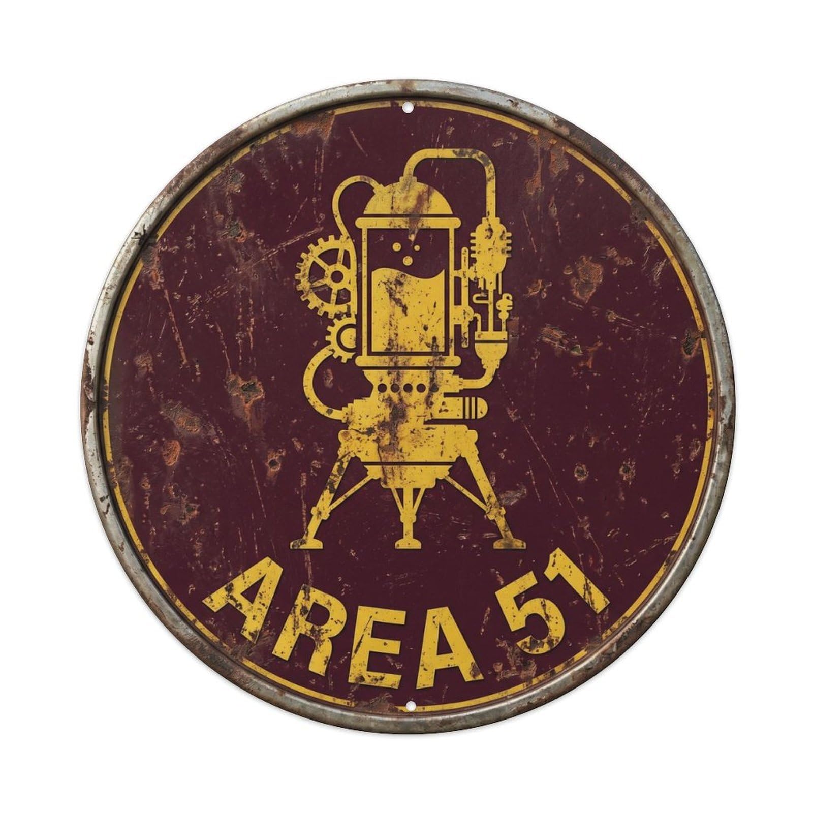 Cwbufd Vintage Style Alien Area 51 Alien Separator 1 Vintage Metal Tin Sign Plaque Wall Decor For Cafe, Club Bar, Office, Garden Metal Poster 8X8inch