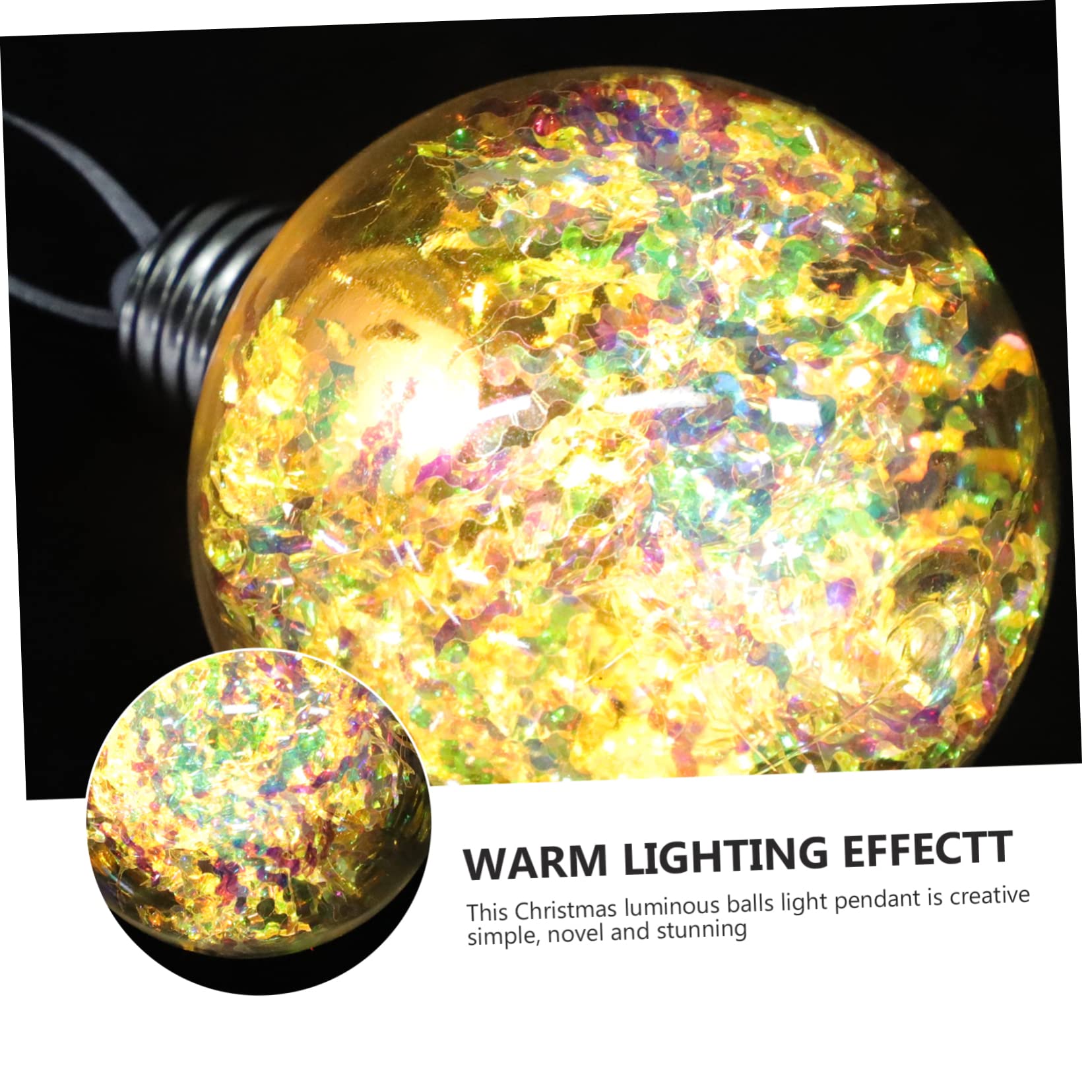 MAGICLULU 5 Sätze Weihnachtskugellichter Christbaumschmuck Irisierend Rot Ball Weihnachtsdeko Fairy Lights Dekoration Für Weihnachtsfeiern Baumbehang Schmücken Plastik Weiß 3 Stücke * 5