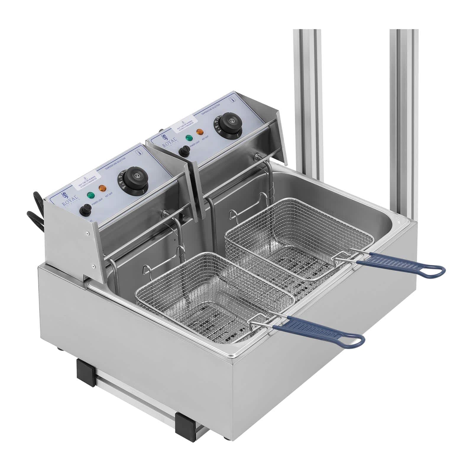 Royal Catering RC-CMM285 Machine À Churros Chichis Poussoir Presse Appareil Professionnel (3 litres, 5 douilles, Acier inoxydable, 2 x 2500 W)