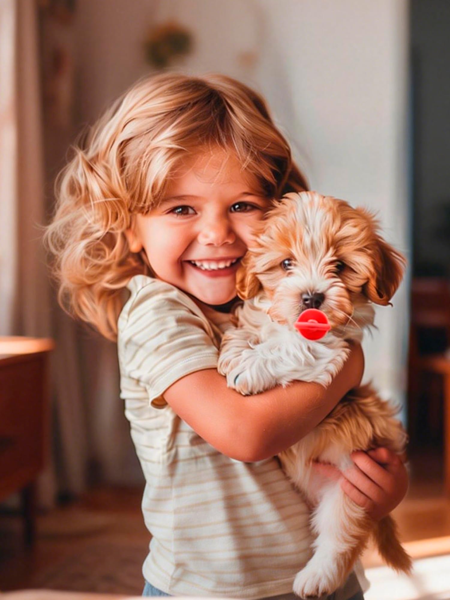 2 ciucci per cani, 7,9 x 5,1 x 5,1 cm, per cani rossi e verdi, adatti per alleviare la necessità di digrignare i denti negli animali domestici
