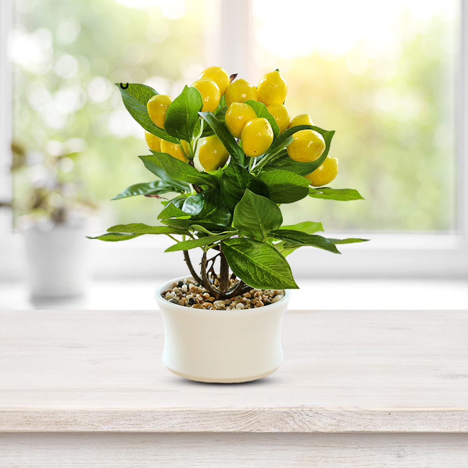 Albero Di Limone Artificiale 1,8 Mt - Pianta Finta Realistica In Vaso Per Interni/Esterni, Decorazione Casa/Ufficio, Zero Manutenzione