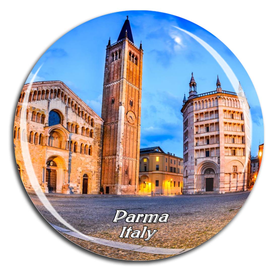 Weekino Silver Italy Parma Cathedral Fridge Magnet 3D Crystal Glass Tourist City Travel Souvenir Collection Gift Strong Refrigerator Sticker