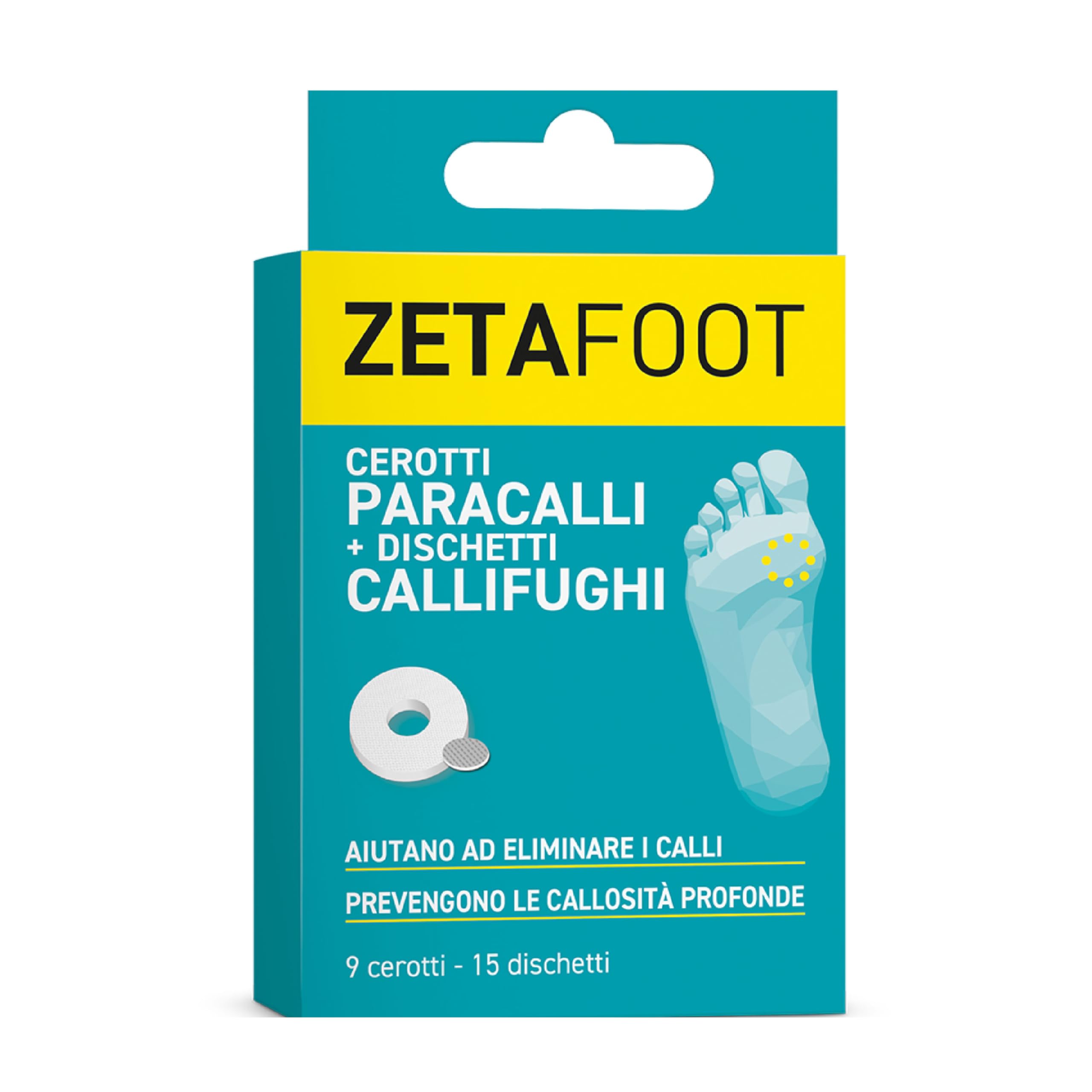 Zetafoot Cerotti Paracalli + Dischetti Callifughi, Protezione e Trattamento dei Calli, Morbidi e Ipoallergenici, Confezione DM