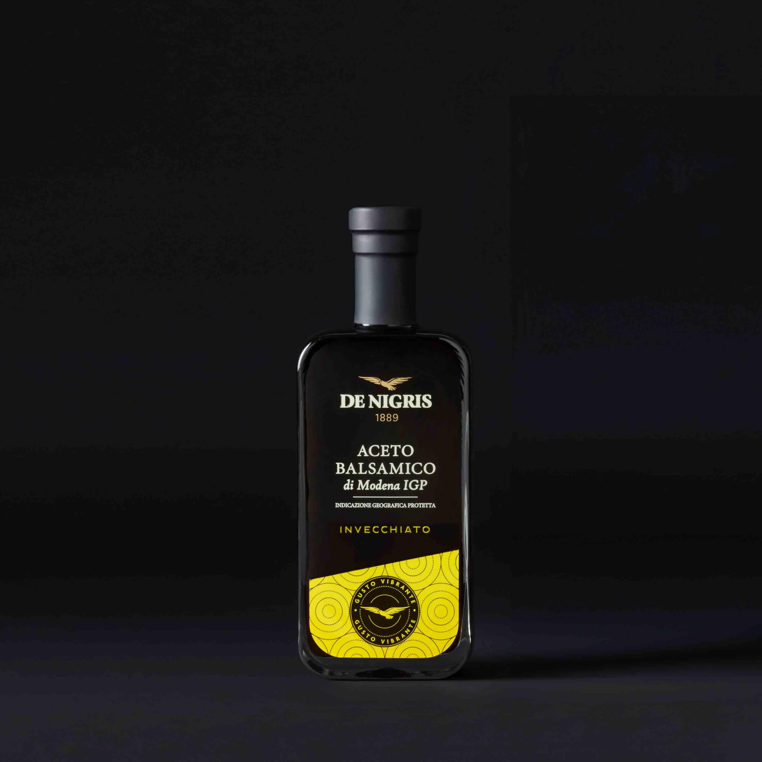 De Nigris Aceto Balsamico di Modena IGP Invecchiato | Bundle 3 x 250ml Aquila Rossa, Arancio e Gialla – Set Degustazione Balsamico Italiano Premium | Condimento Gourmet Denso e Corposo, Idea Regalo