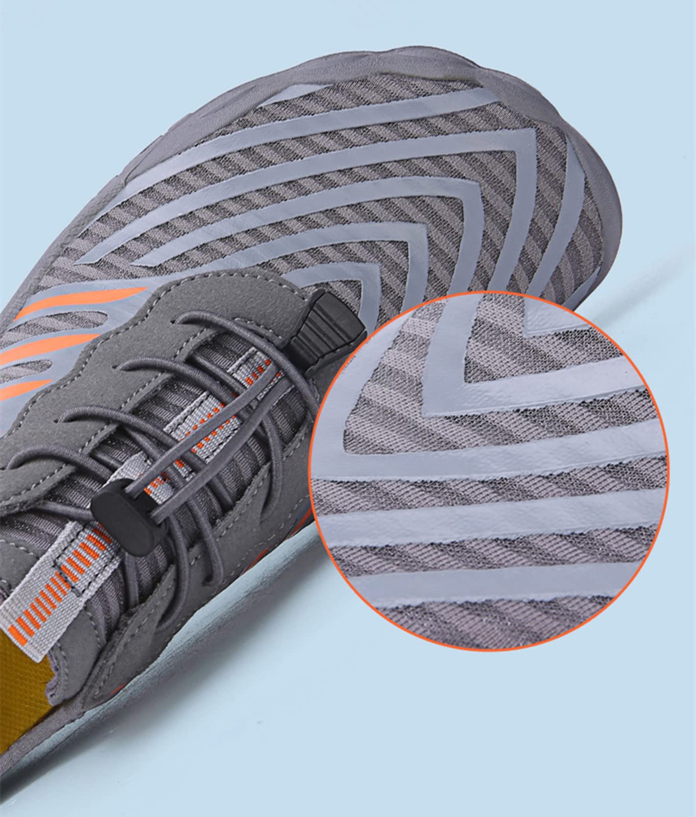 Zapatos Acuáticos para Hombres Zapatos De Playa Descalzos Zapatos De Natación Acuática Yoga Secado Rápido Zapatos Ligeros Zapatos De Fitness Zapatos De Entrenamiento(40 EU, C01-Gray)