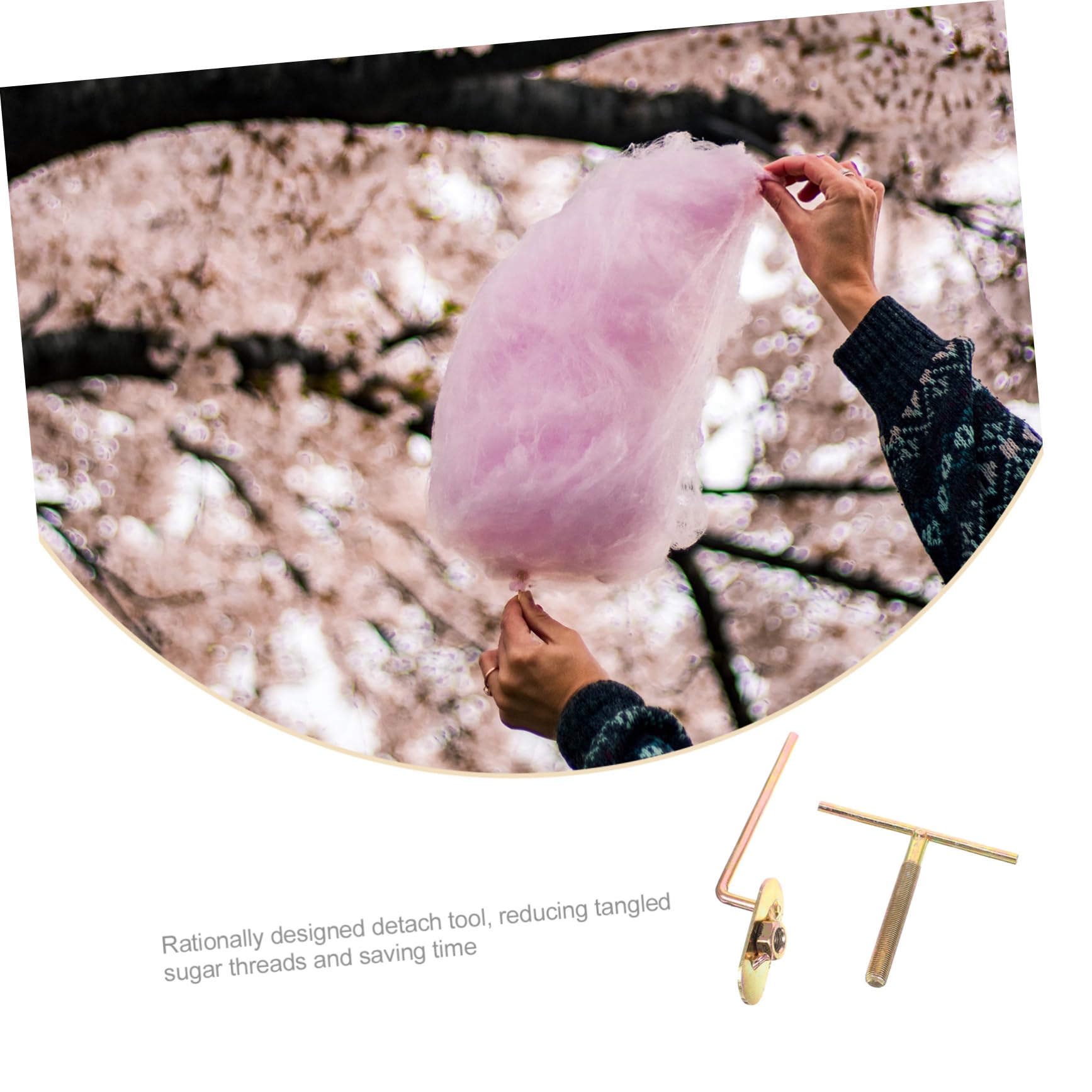 HOLIDYOYO Sugar Dispenser Cleaning Tool Cap Lid for Cotton Candy Machine Disassembly Tool for Effortless Sugar Extraction and Equipment Maintenance