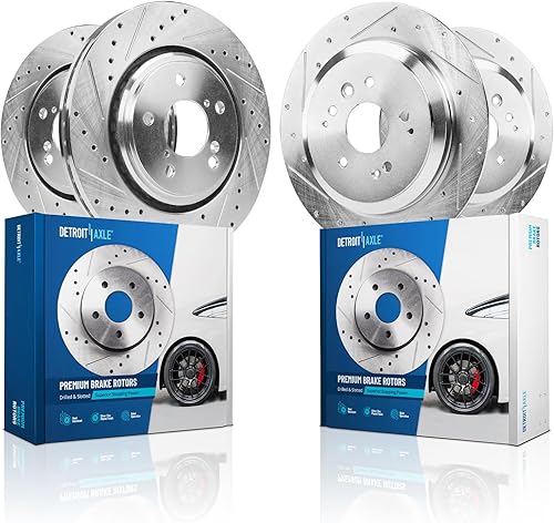 Miniatura 44 de Detroit Axle - Rotores de freno trasero para Nissan Maxima 350Z 370Z Infiniti G35 G25 G37 EX35 M35 M45 QX50 EX37 Q40 Reemplazo de frenos de disco